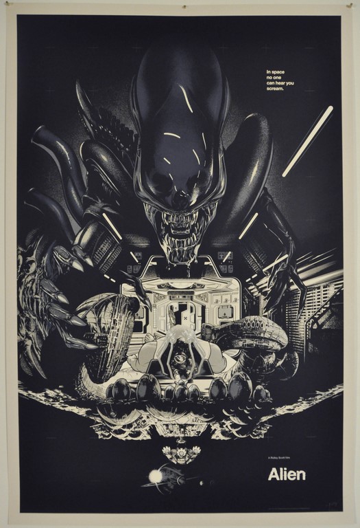 Alien Screen Print Poster Mondo Martin Ansin