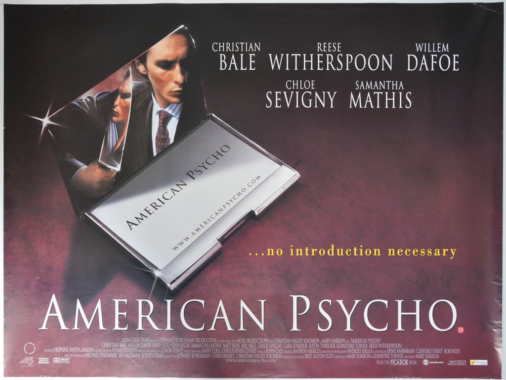 American Psycho UK Quad Poster