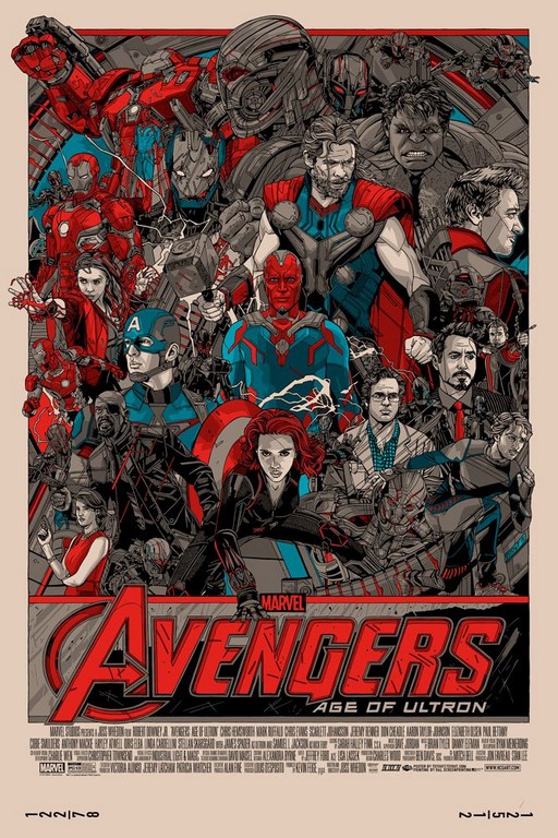 Avengers: Age of Ultron Screen Print Poster Mondo Tyler Stout