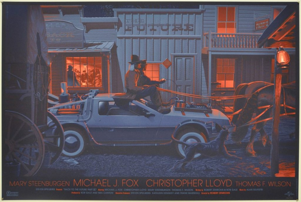 Back to the Future Part III Screen Print Poster Mondo Laurent Durieux