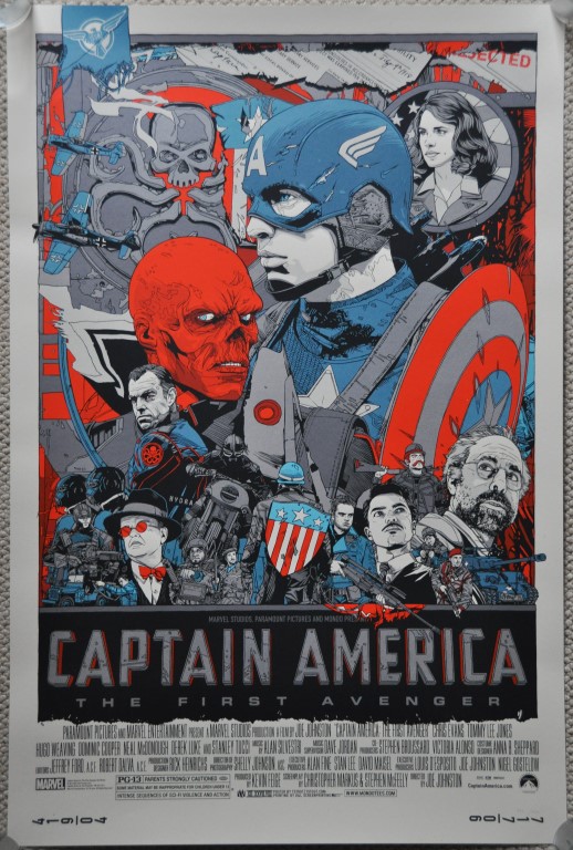 Captain America, The First Avenger Screen Print Poster Tyler Stout
