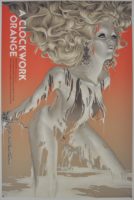A Clockwork Orange Screen Print Poster Mondo Rory Kurtz