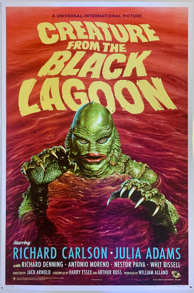 Creature from the Black Lagoon Screen Print Poster Jason Edmiston Variant