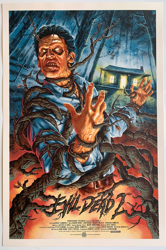 The Evil Dead 2 Screen Print Poster Mondo Jason Edmiston