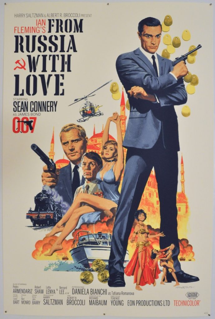 From Russia with Love Screen Print Poster Paul Mann James Bond