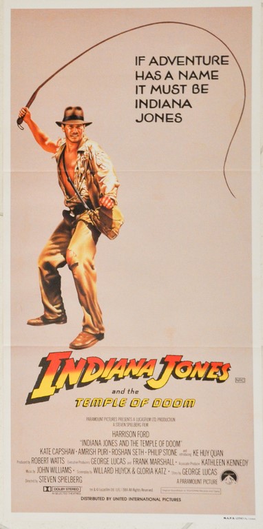 Indiana Jones and the Temple of Doom Australian Daybill Poster