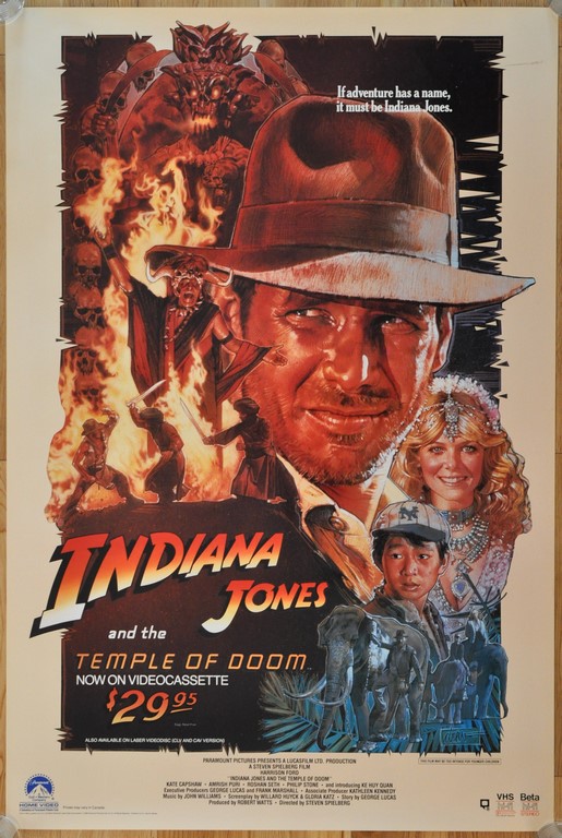 Indiana Jones and the Temple of Doom Video Poster Poster