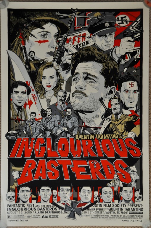 Inglourious Basterds Screen Print Poster Mondo Tyler Stout