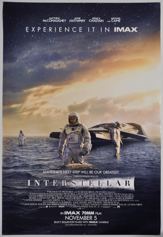 Interstellar US One Sheet Poster IMAX