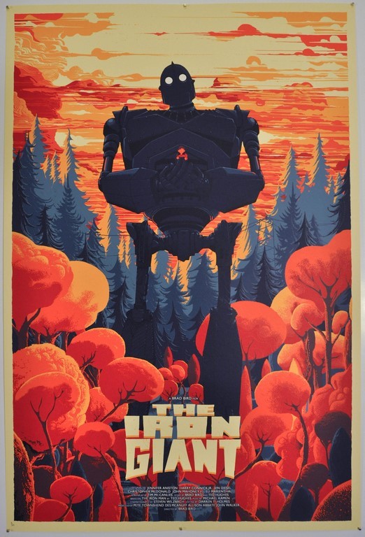 The Iron Giant Screen Print Poster Kilian Eng
