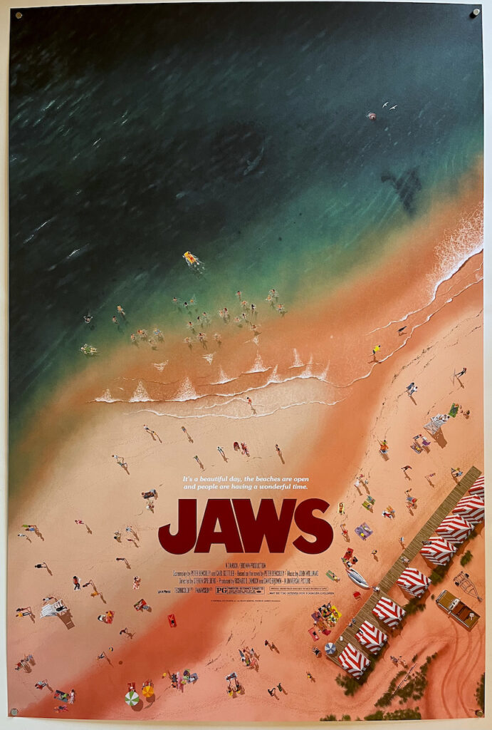 Jaws Screen Print Poster Andrew Swainson