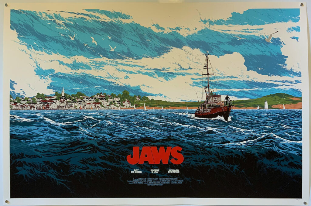 Jaws Screen Print Poster Kilian Eng