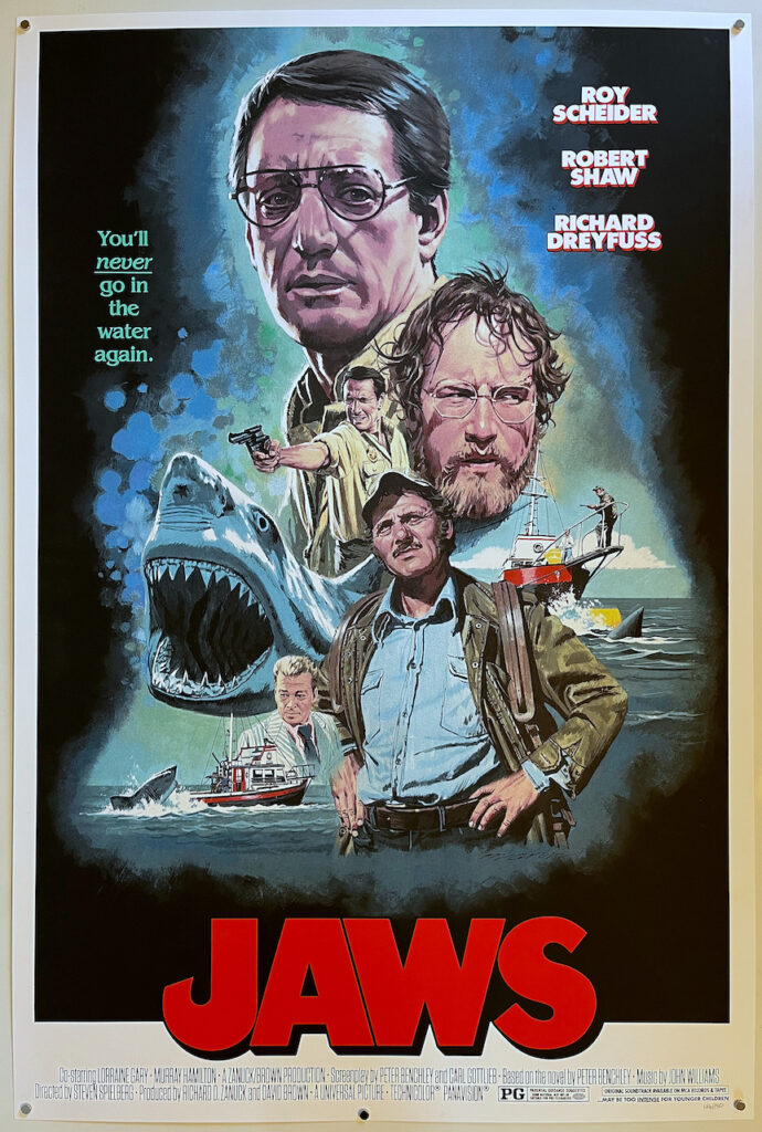 Jaws Screen Print Poster Paul Mann