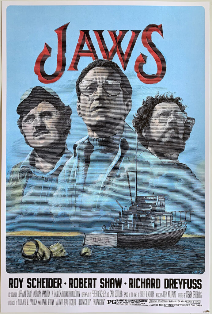 Jaws Screen Print Poster