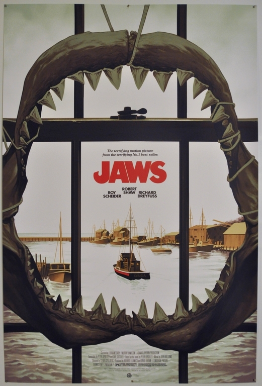 Jaws Screen Print Poster phantom city creative