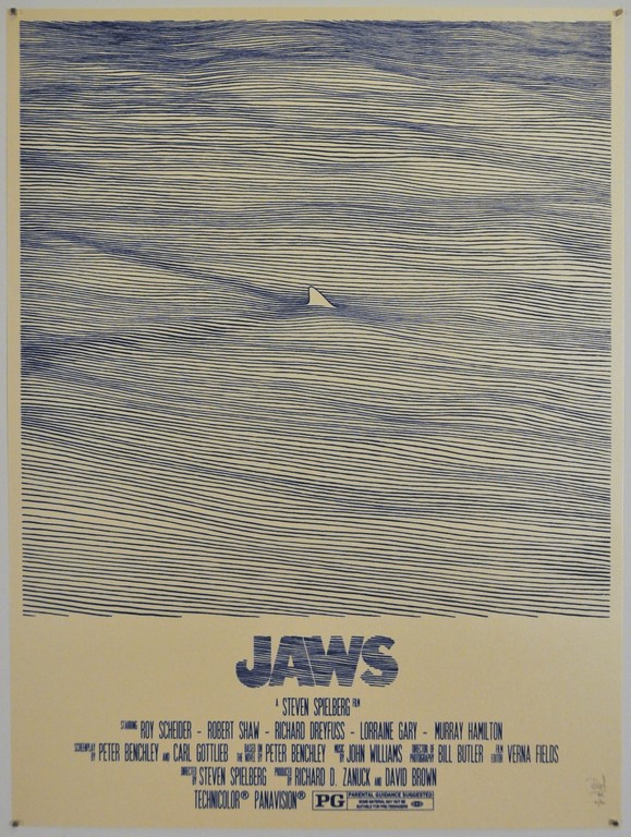 Jaws Screen Print Poster Bartosz Kosowski