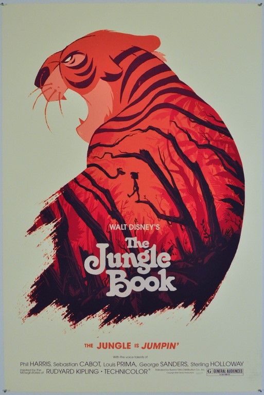 The Jungle Book Screen Print Poster Mondo Olly Moss