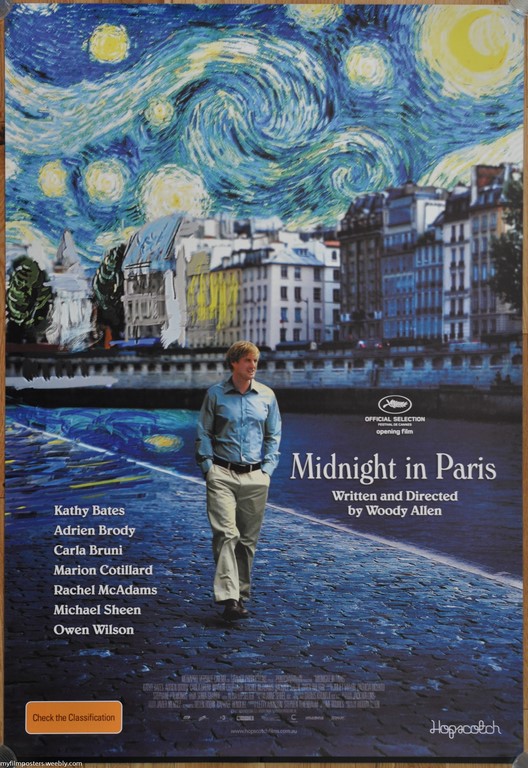 Midnight in Paris Australian One Sheet Poster