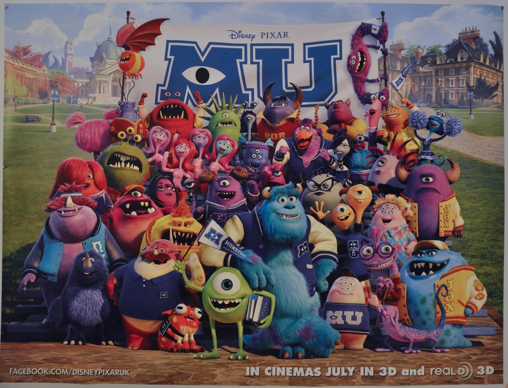 Monsters University UK Quad Poster