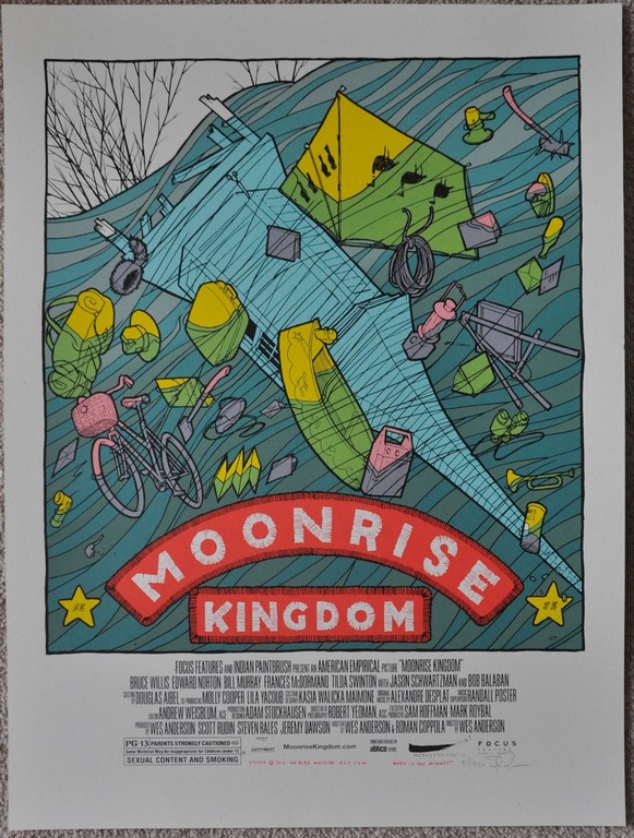 Moonrise Kingdom Screen Print Poster Mondo