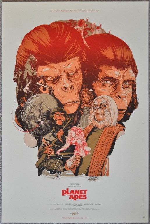 Planet of the Apes Screen Print Poster Mondo Martin Ansin