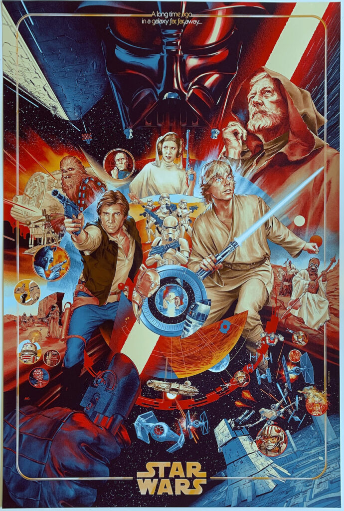 Star Wars Ep4 A New Hope Screen Print Poster Martin Ansin Mondo