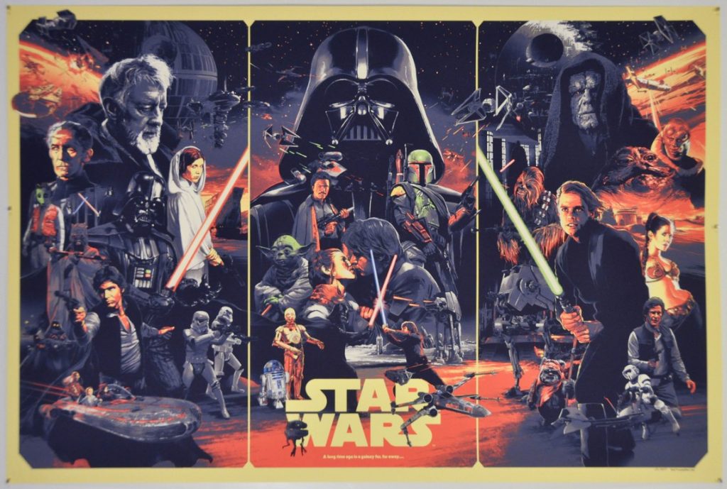 Star Wars Ep4 A New Hope Screen Print Poster