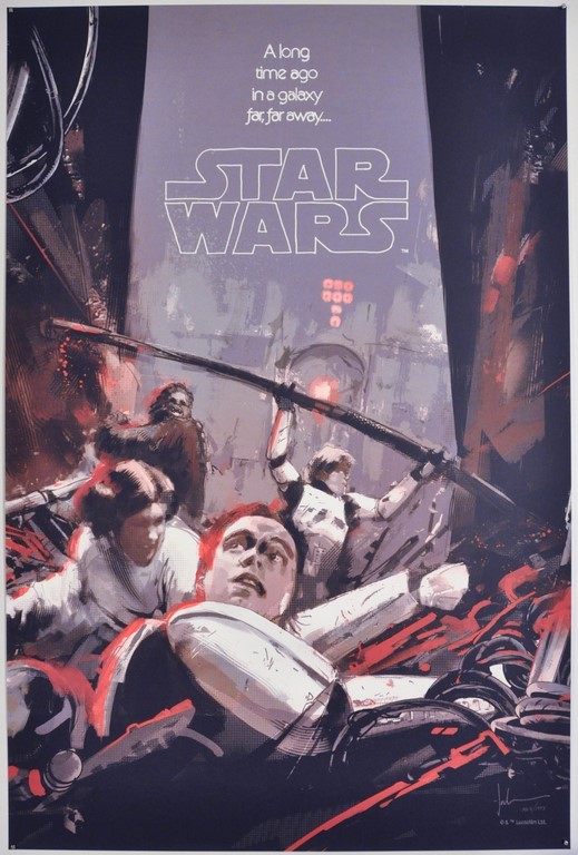 Star Wars Ep4 A New Hope Screen Print Poster Mondo Jock