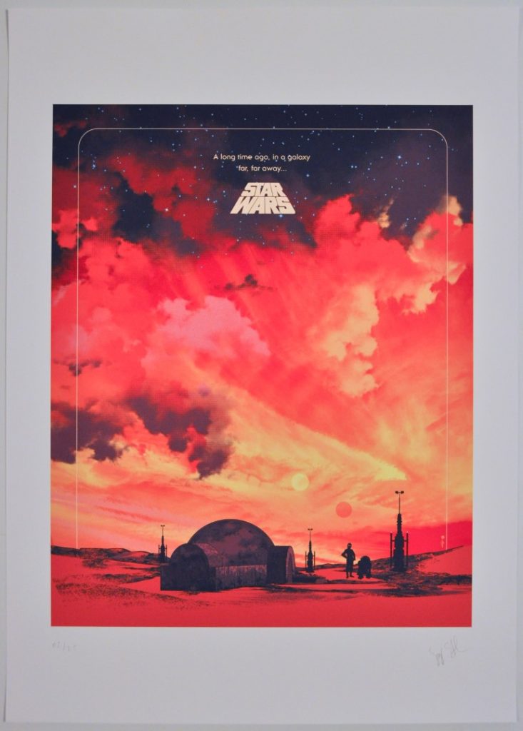 Star Wars Ep4 A New Hope Screen Print Poster Binary Sunset Guy Stauber