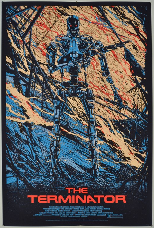 The Terminator Screen Print Poster Mondo Kilian Eng