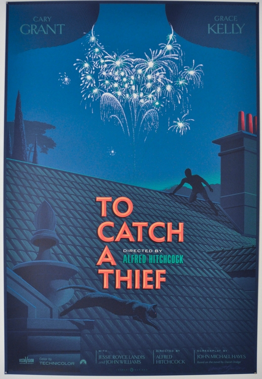 To Catch a Thief Screen Print Poster Laurent Durieux